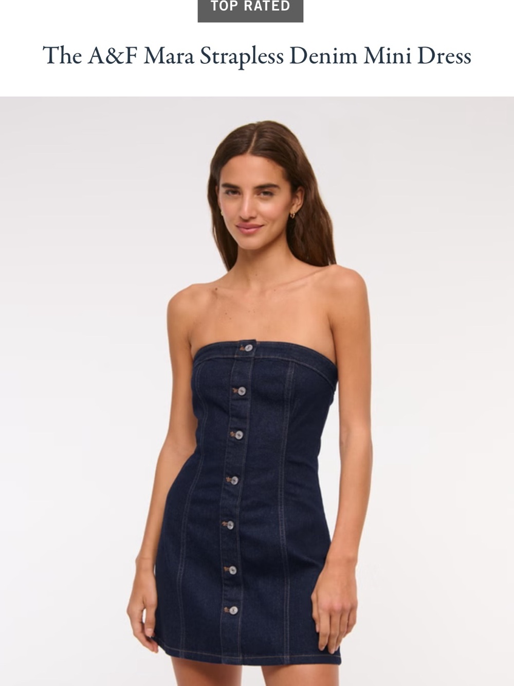 NWT Abercrombie & Fitch Denim Button-Front Mini Dress